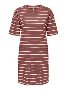 ONLY Oversize T-Shirt Kleid mit kurzen Ärmeln -Apple Butter - 15262173