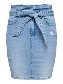 ONLY Tall Mini denim nederdel -Medium Blue Denim - 15262198
