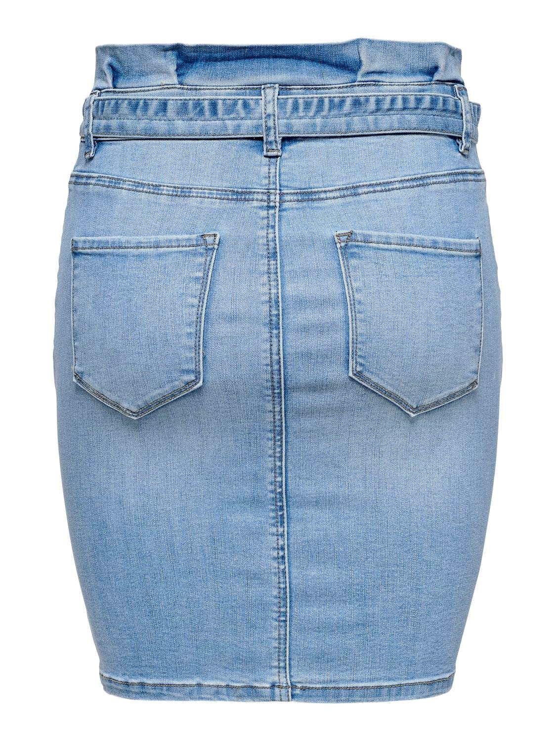 ONLY Tall Mini denim nederdel -Medium Blue Denim - 15262198