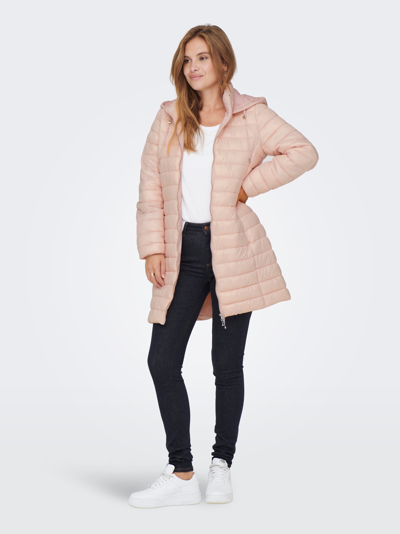 ONLY Quilted belt coat -Rose Smoke - 15262267