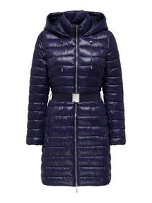ONLY Hood Quilted Jacket -Evening Blue - 15262267