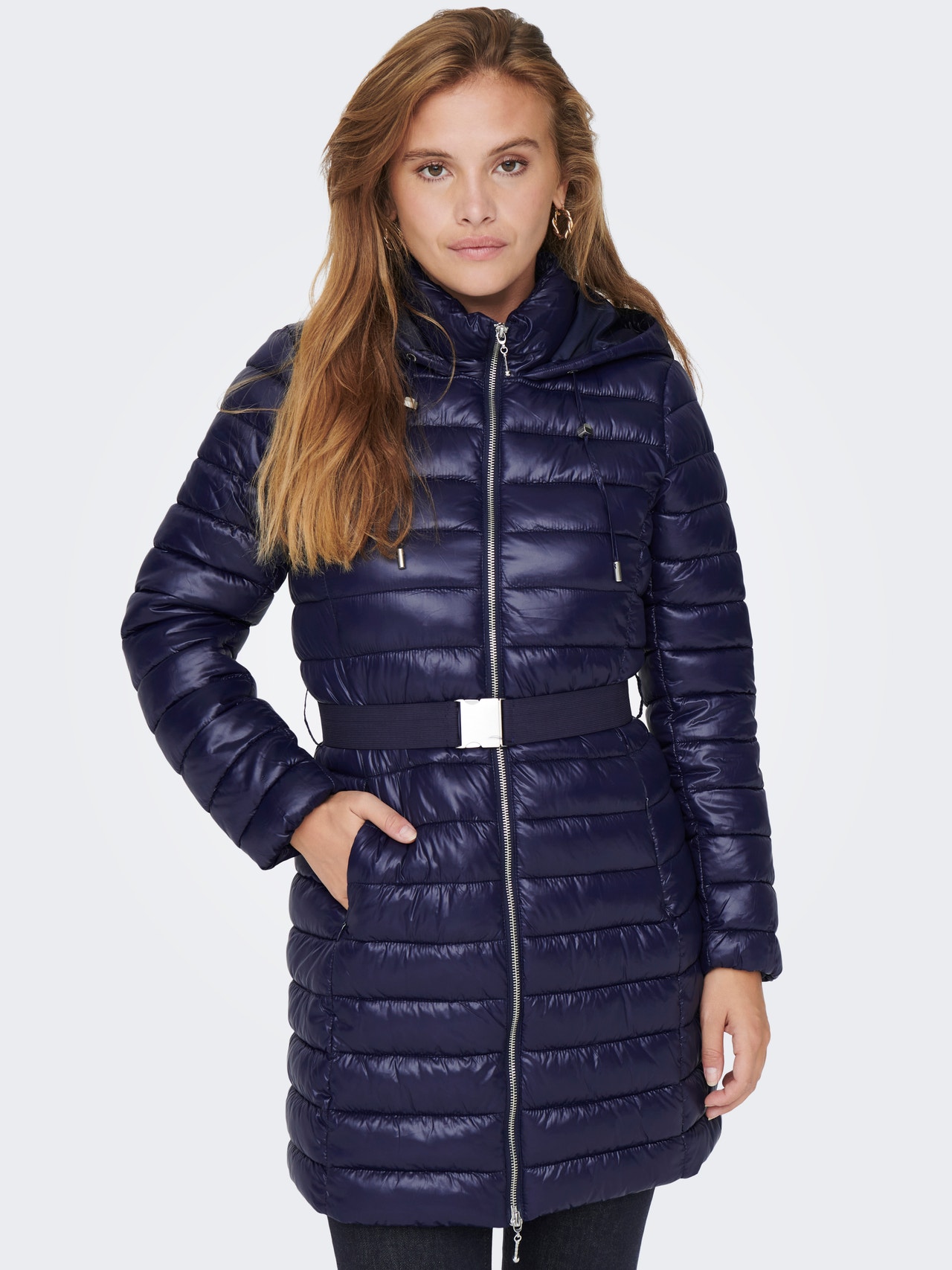 ONLY Hood Quilted Jacket -Evening Blue - 15262267