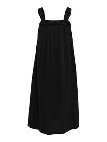 ONLY Ruffle strap Midi dress -Black - 15262294