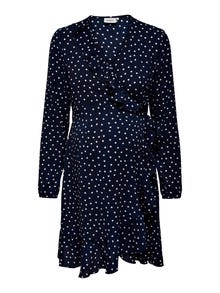 ONLY Mama frill detail dress -Night Sky - 15262369