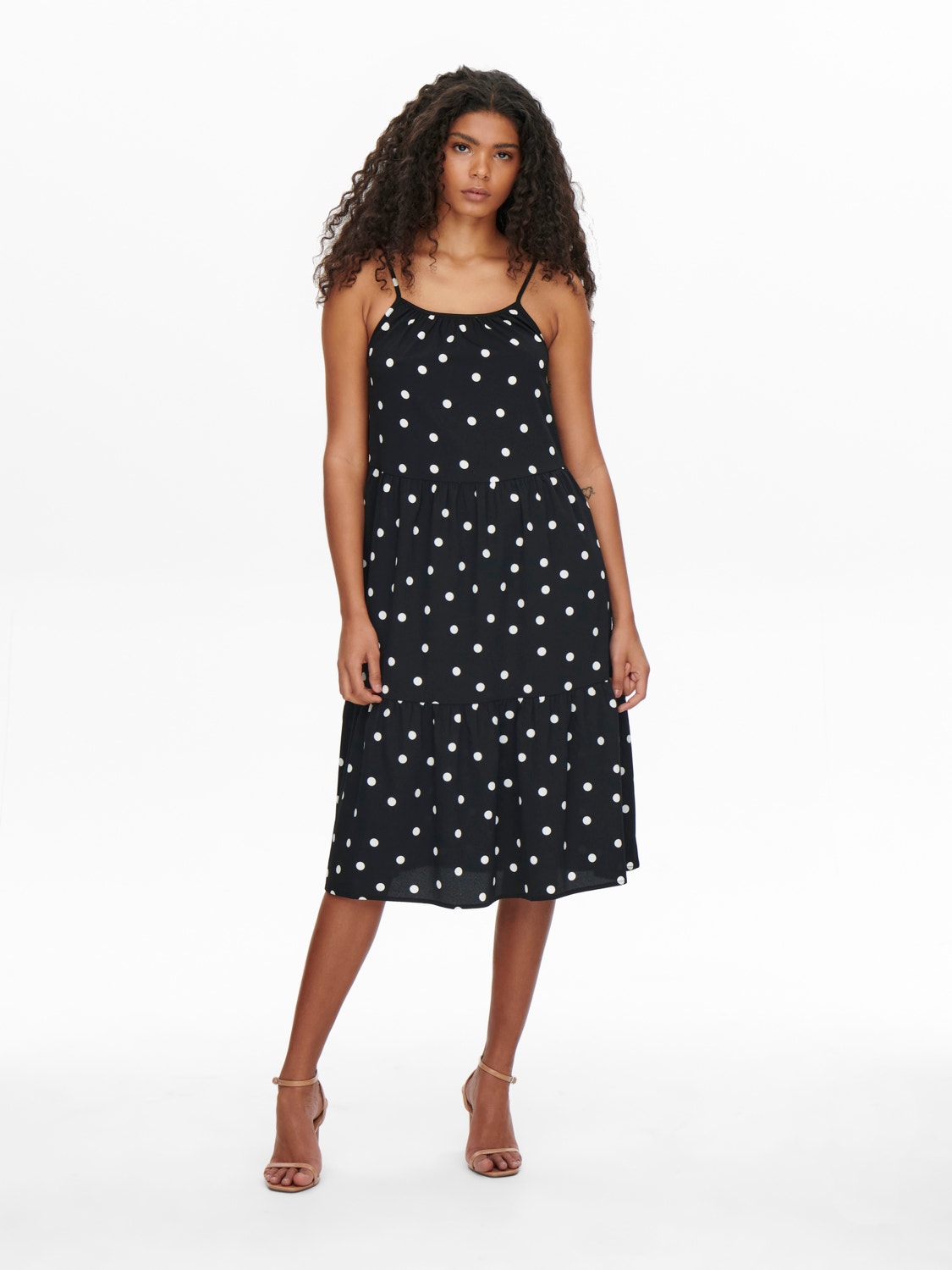 ONLY Strap Midi dress -Black - 15262377