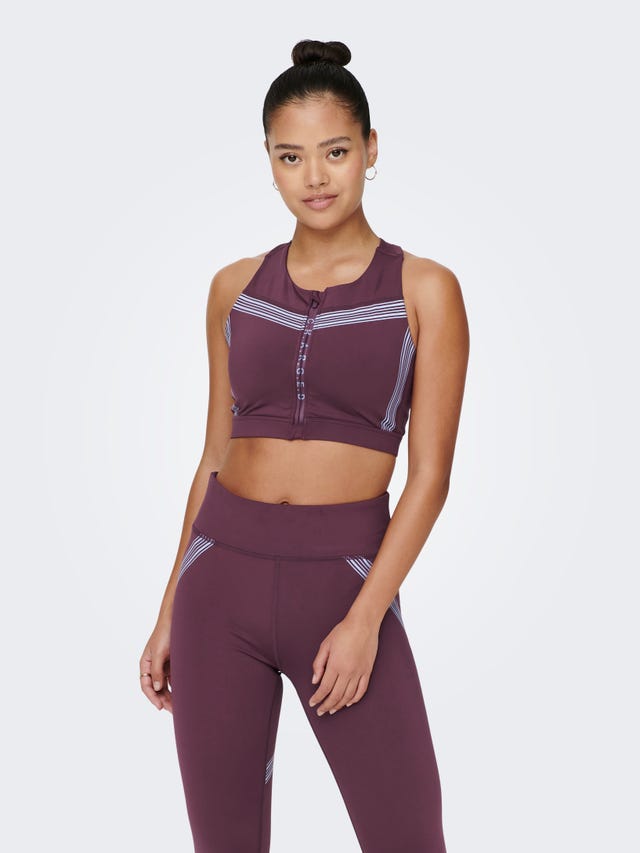 ONLY Zip detailed Sports Bra With High Support - 15262433