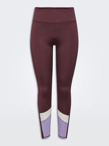 ONLY Leggings Slim Fit Taille haute -Eggplant - 15262441