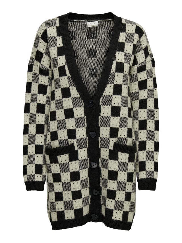 ONLY Checked Knitted Cardigan - 15262453