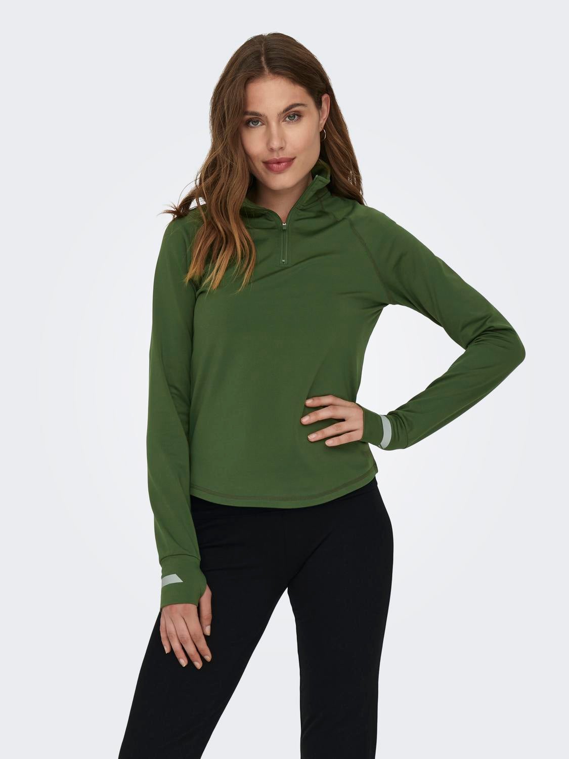 Dark green hotsell high neck top