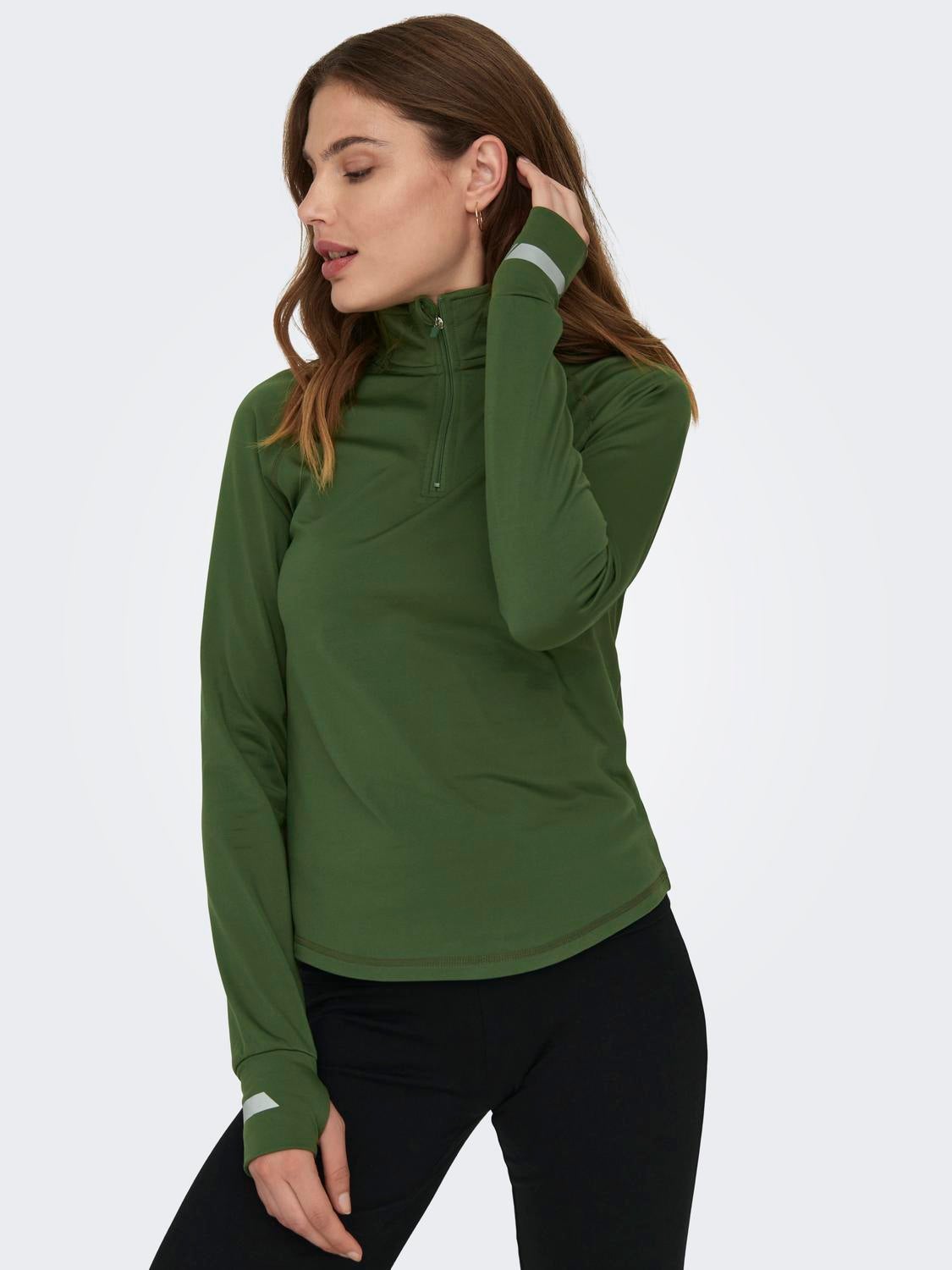 Dark green hotsell high neck top