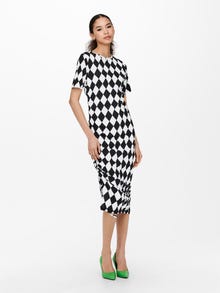 ONLY Harlequin patterned Dress -Black - 15262565
