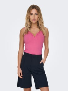 ONLY V-Neck Tank Top -Pink Power - 15262701