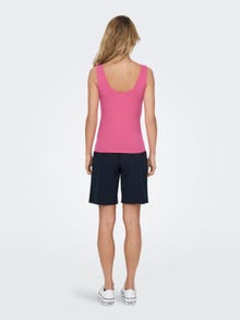 ONLY Regular Fit O-Neck Tank-Top -Pink Power - 15262701