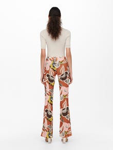 ONLY Patroon flared Broek -Hot Coral - 15262736