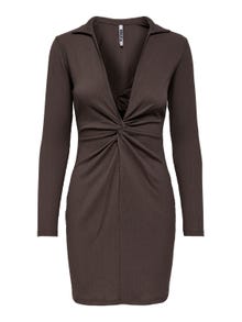 ONLY Regular Fit Split neck Short dress -Shopping Bag - 15262774