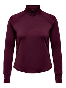 ONLY Tight Fit High neck Curve Top -Windsor Wine - 15262827