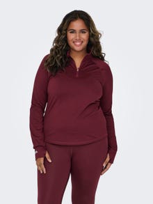 ONLY Tight Fit High neck Curve Top -Windsor Wine - 15262827