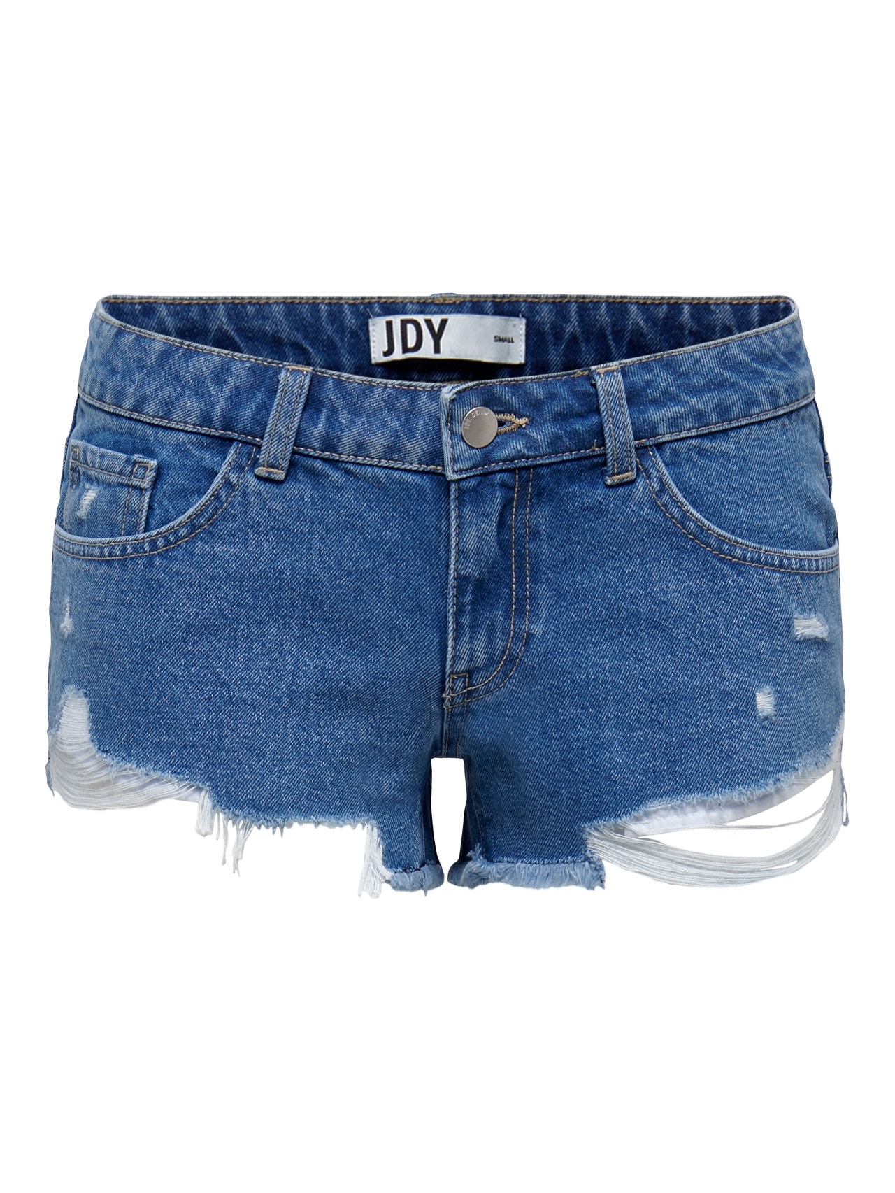 ONLY JDYCharlie - À taille très basse et détails destroy Shorts en jean -Light Blue Denim - 15262939