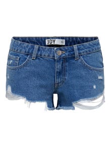 ONLY Shorts Skinny Fit Ourlets déchirés -Light Blue Denim - 15262939