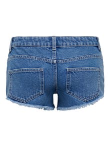 ONLY Skinny Fit Ripped hems Shorts -Light Blue Denim - 15262939