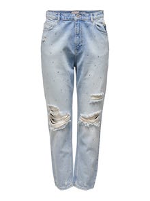 ONLY Boyfriend Schnitt Jeans -Light Blue Denim - 15262951