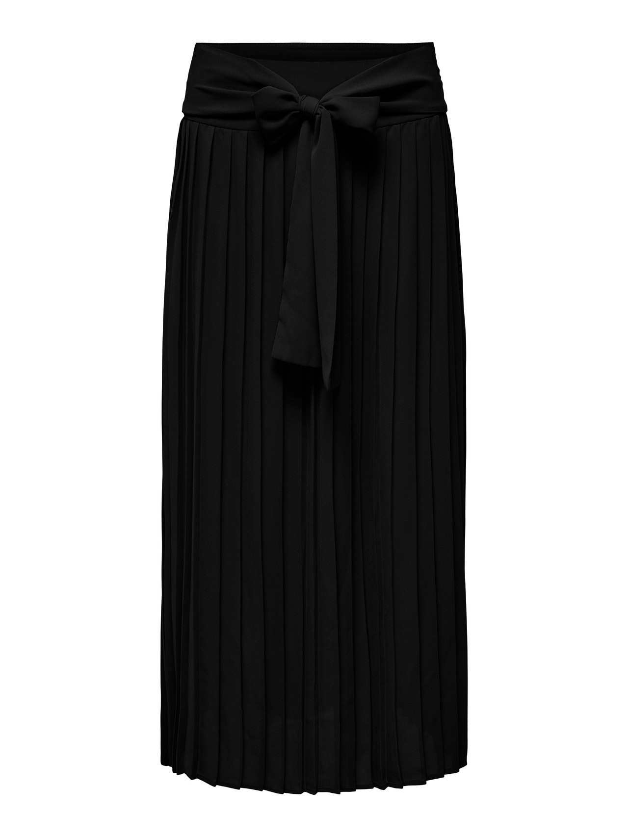 ONLY midi Highwaisted plisse Skirt -Black - 15262994