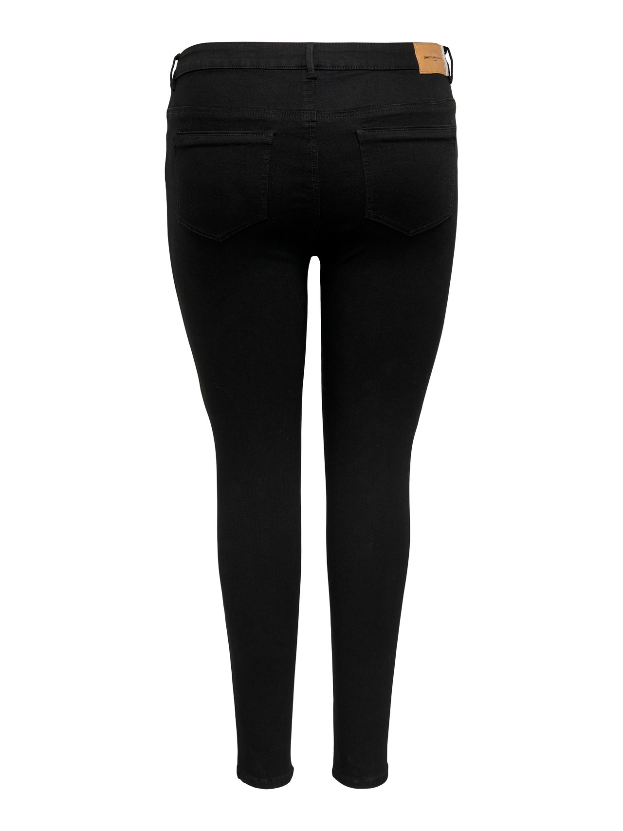 ONLY Skinny Fit Mittlere Taille Curve Jeans -Black Denim - 15263091