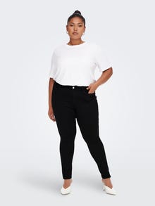 ONLY Skinny Fit Mittlere Taille Curve Jeans -Black Denim - 15263091