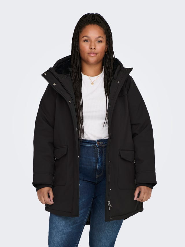 ONLY Hood with teddy lining Curve Coat - 15263136