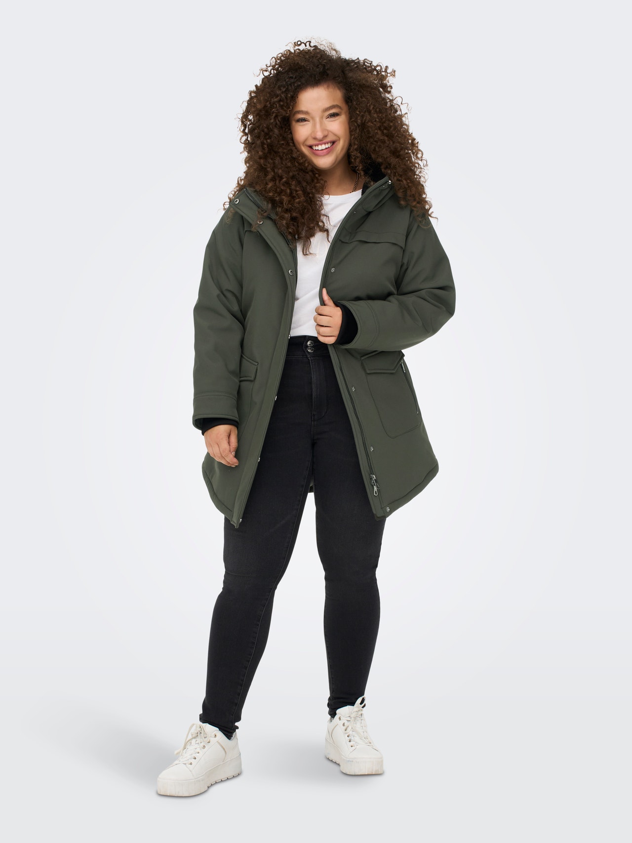 ONLY Curvy Parka -Peat - 15263136