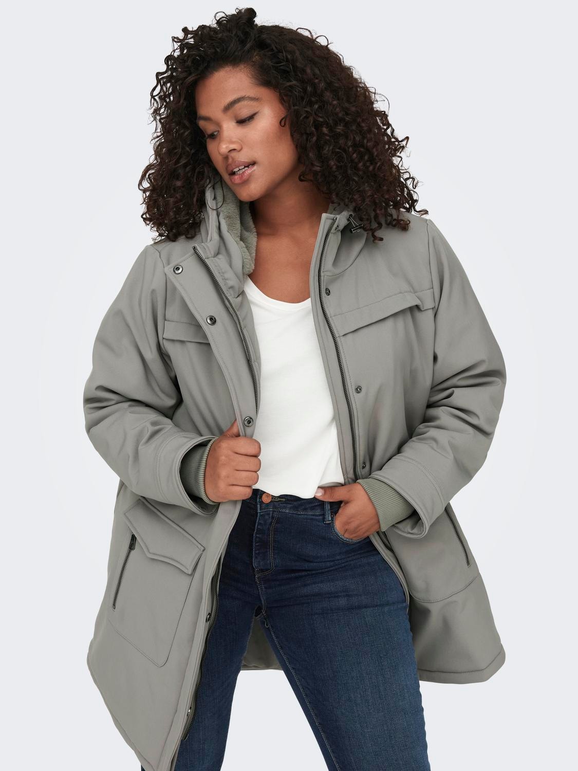 ONLY Curvy lined Parka -Steeple Gray - 15263136