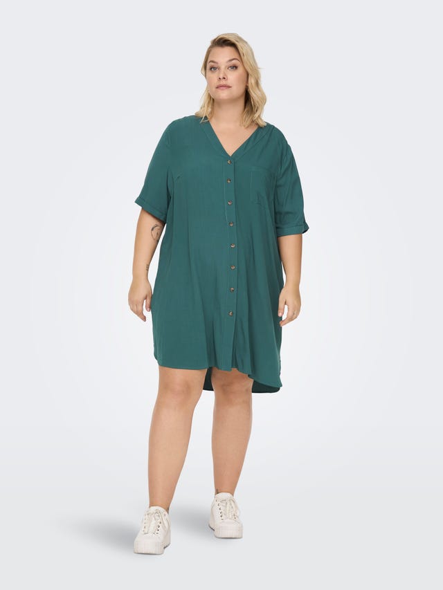 ONLY Normal geschnitten V-Ausschnitt Kurzes Kleid - 15263335
