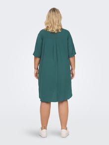 ONLY Normal geschnitten V-Ausschnitt Kurzes Kleid -Balsam - 15263335