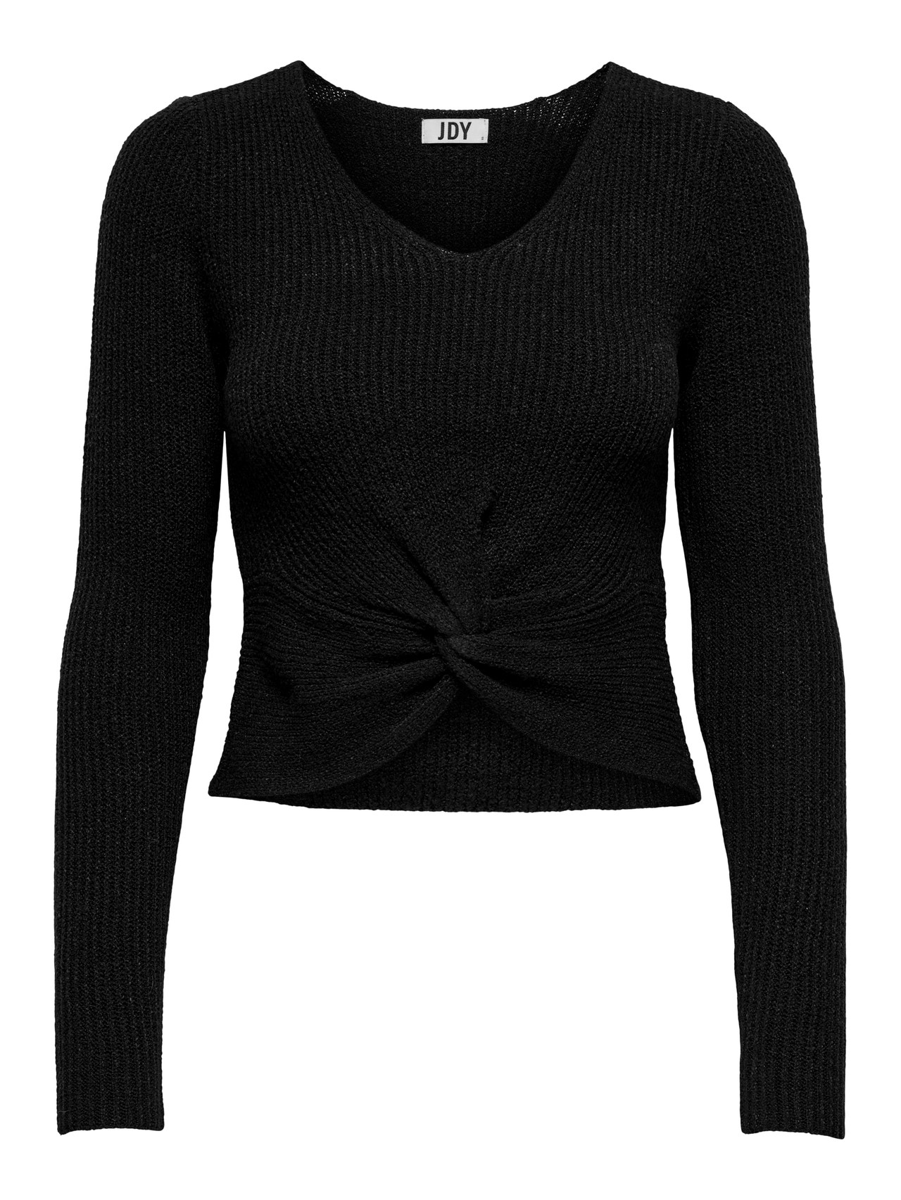 ONLY Knot detailed Knitted Pullover -Black - 15263347