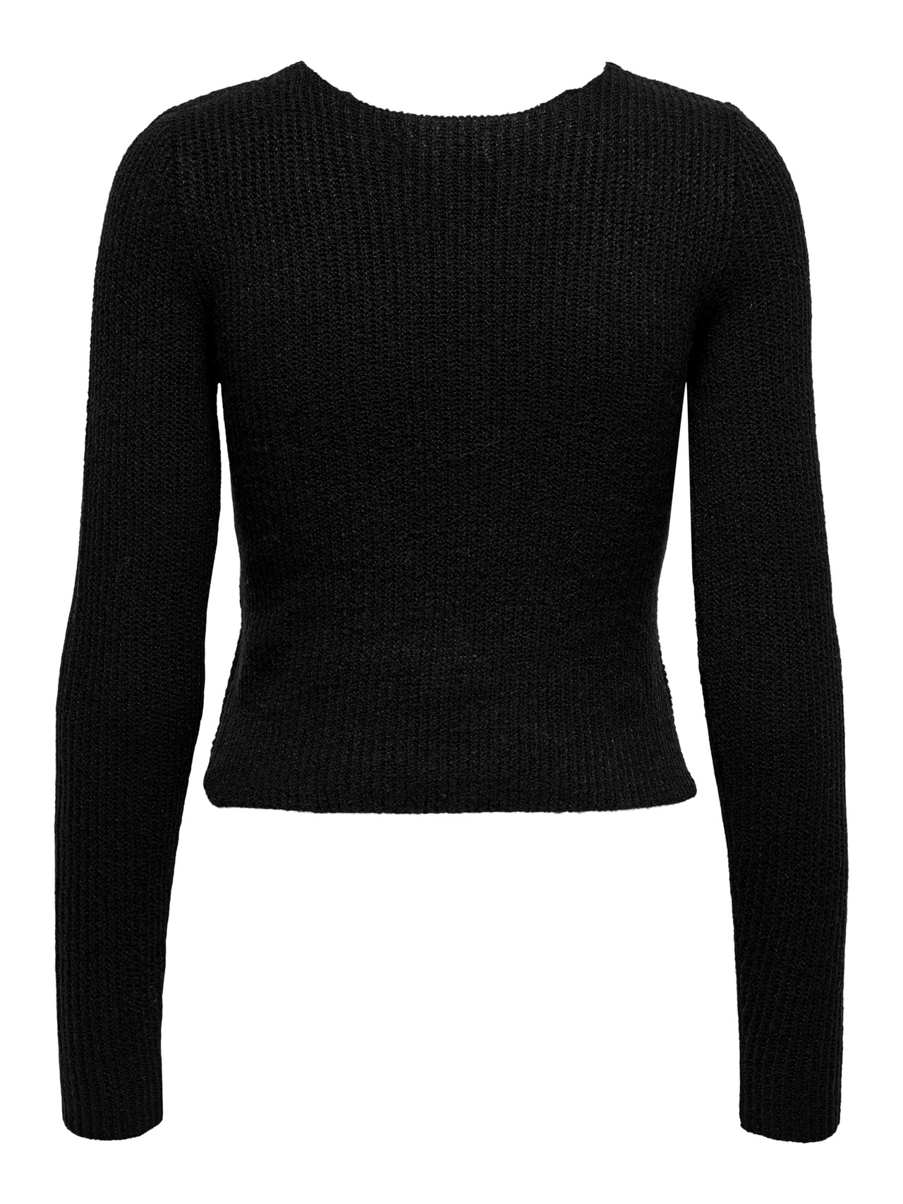 ONLY Knot detailed Knitted Pullover -Black - 15263347