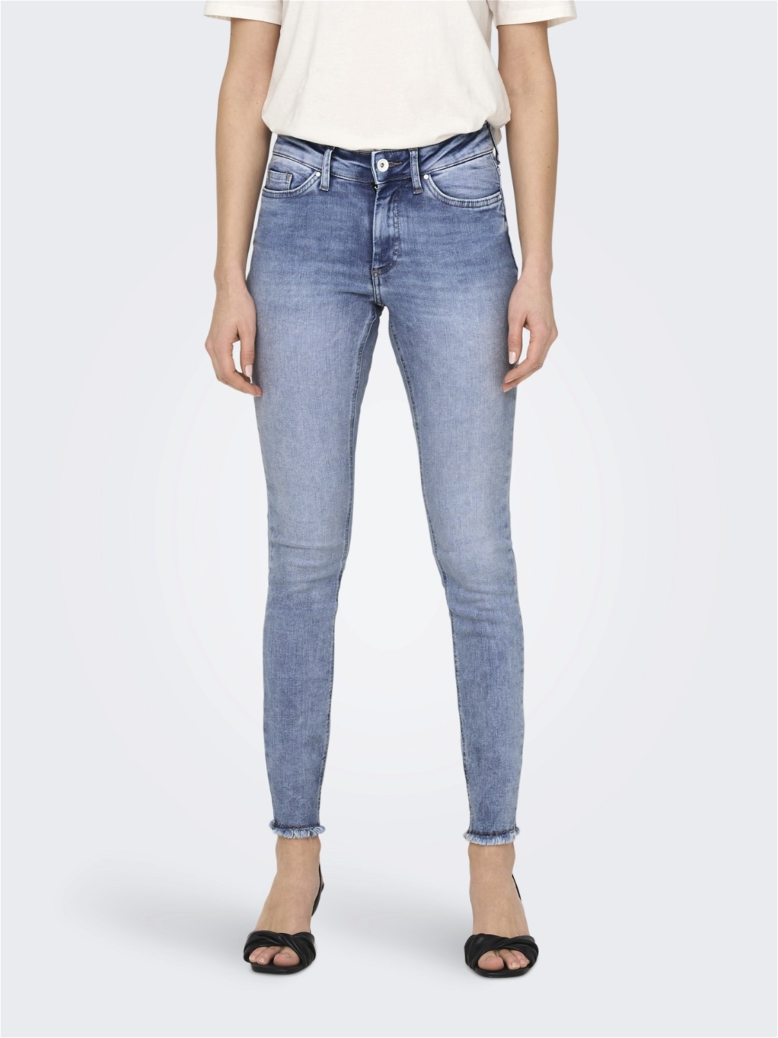 ONLY Jeans Skinny Fit Taille moyenne -Medium Blue Denim - 15263454