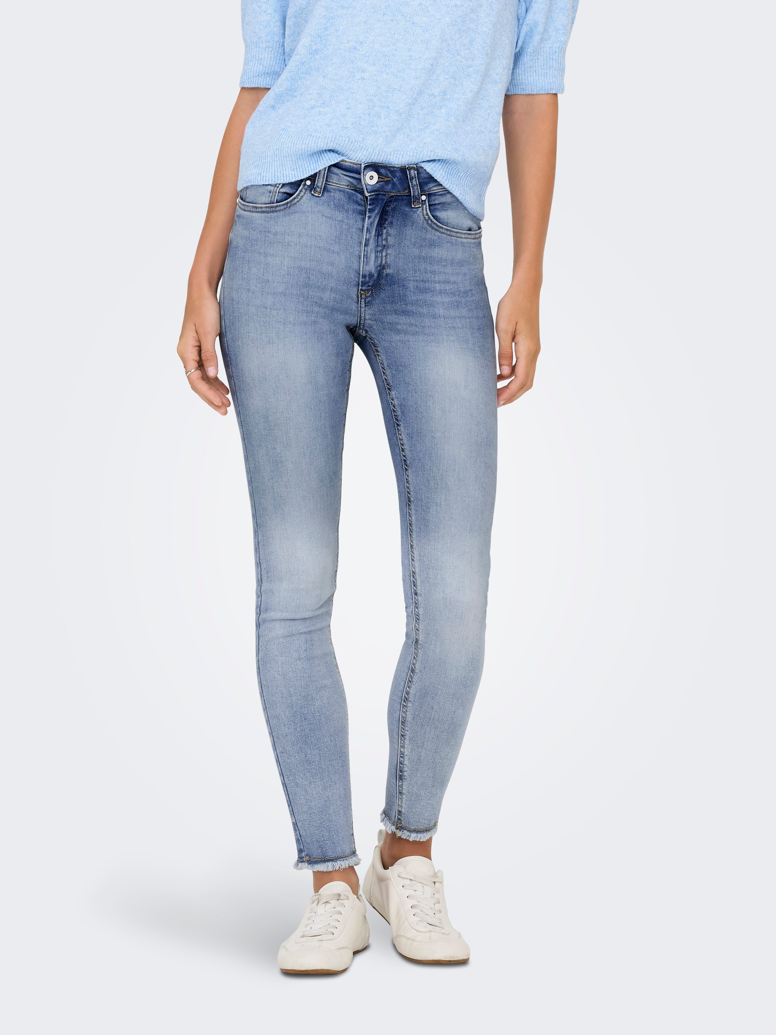 ONLY dames Skinny jeans Onlanne K Mid Waist Coated Jeans Noos