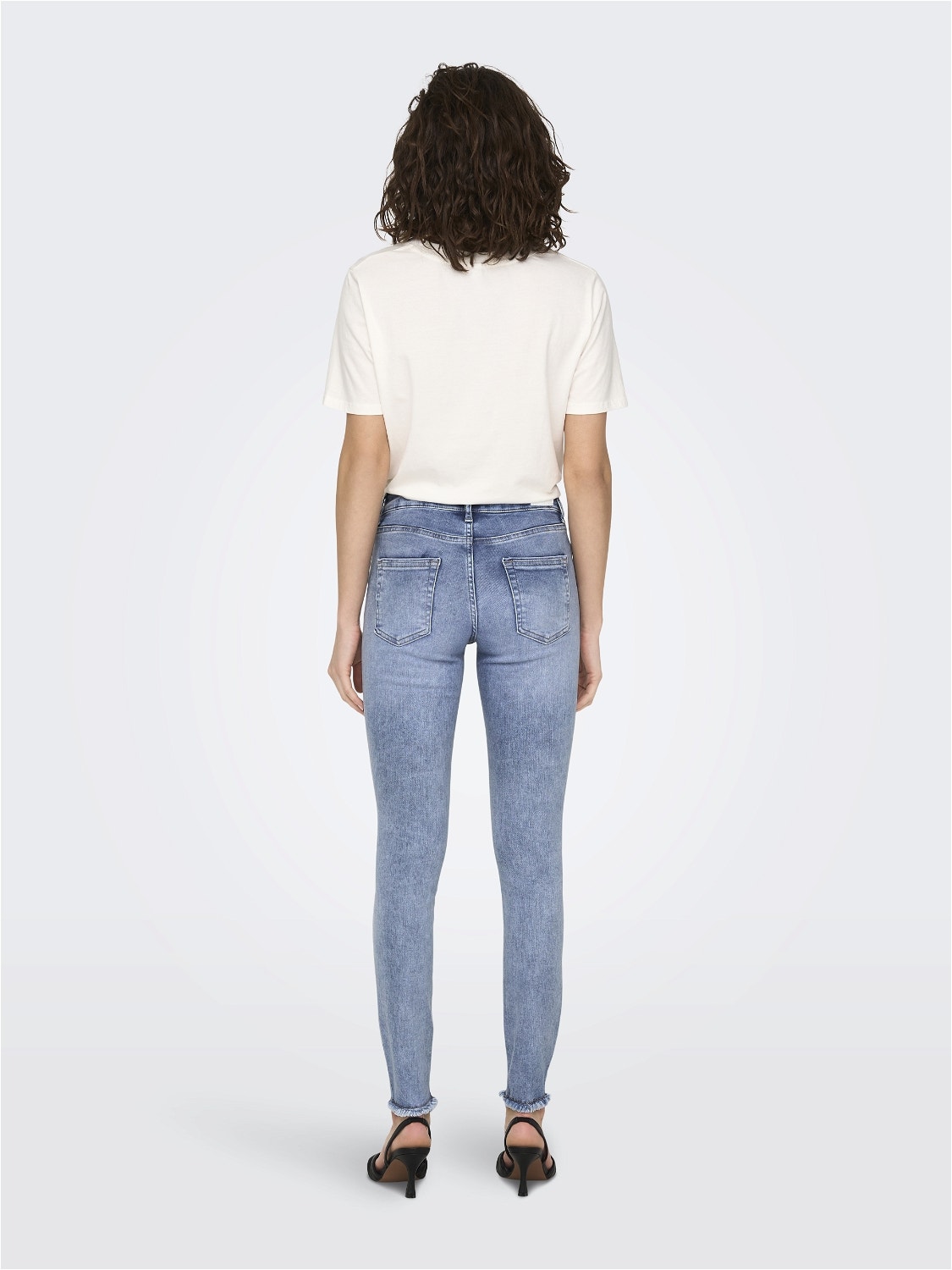 ONLY ONLBLUSH MID waist Skinny Ankle Jeans -Medium Blue Denim - 15263454