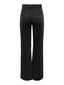 ONLY Weiter Beinschnitt Jeans -Washed Black - 15263461