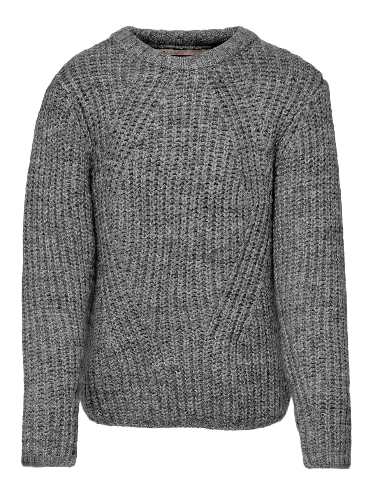 ONLY Normal geschnitten Rundhals Pullover -Medium Grey Melange - 15263464