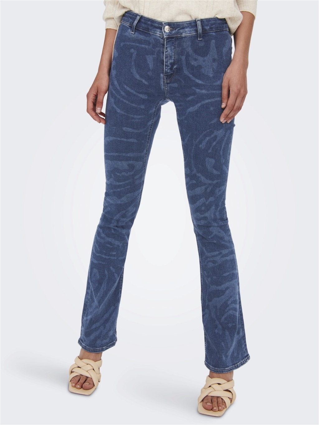 onlblush life mid flared jeans