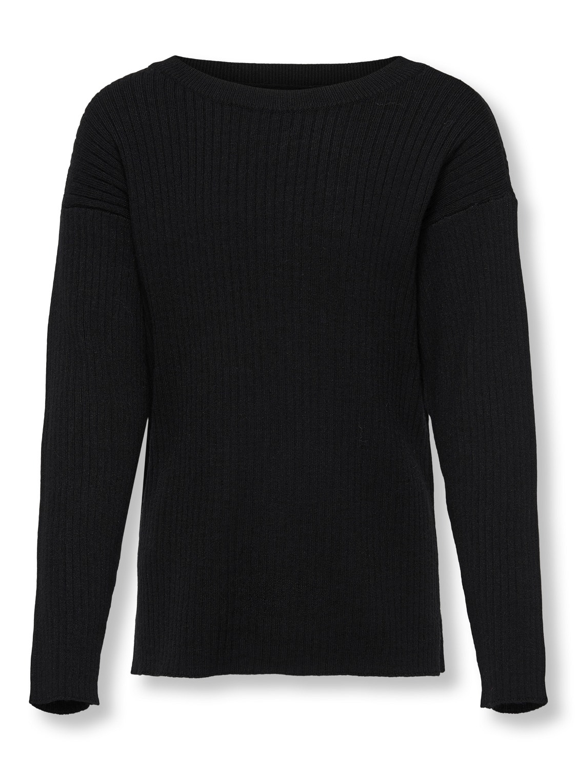ONLY Solid colored Knitted Pullover -Black - 15263490