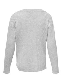 ONLY Regular Fit Round Neck Pullover -Light Grey Melange - 15263490