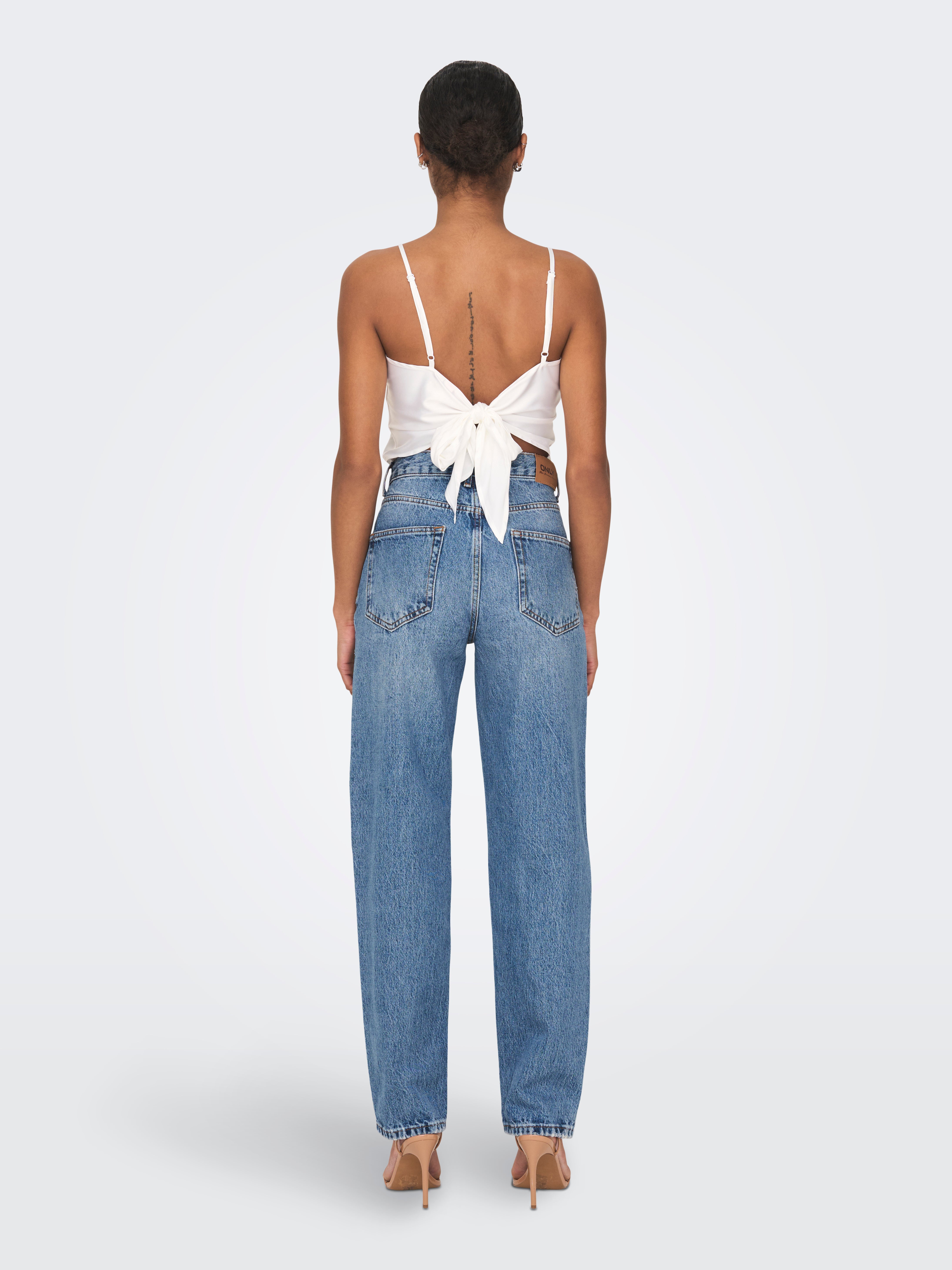 ONLROBYN Hohe Taille Gerade geschnitten Jeans | Mittelblau | ONLY®