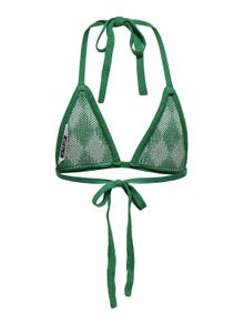 ONLY Harlequin patterned knit Bra -Green Bee - 15263606