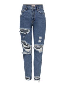 ONLY Jeans Mom Fit -Medium Blue Denim - 15263625