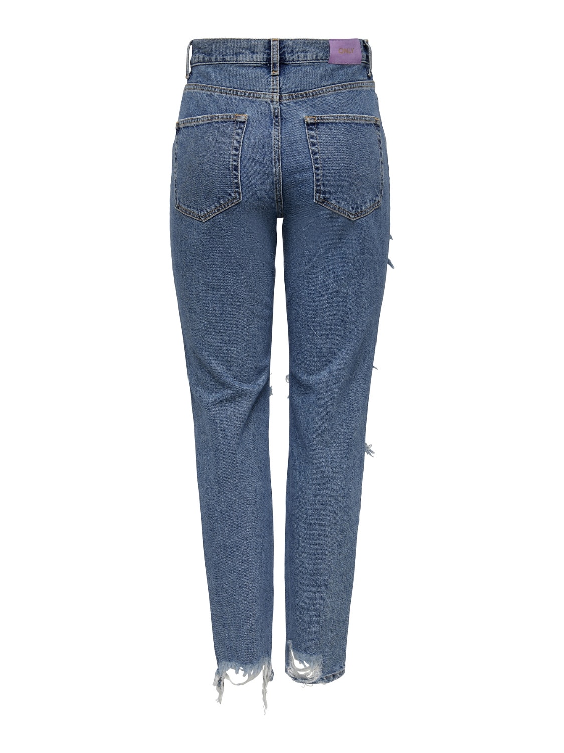 ONLY Hohe Taille Jeans -Medium Blue Denim - 15263625