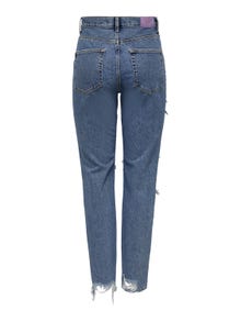 ONLY ONLJagger høy midje mom jeans -Medium Blue Denim - 15263625