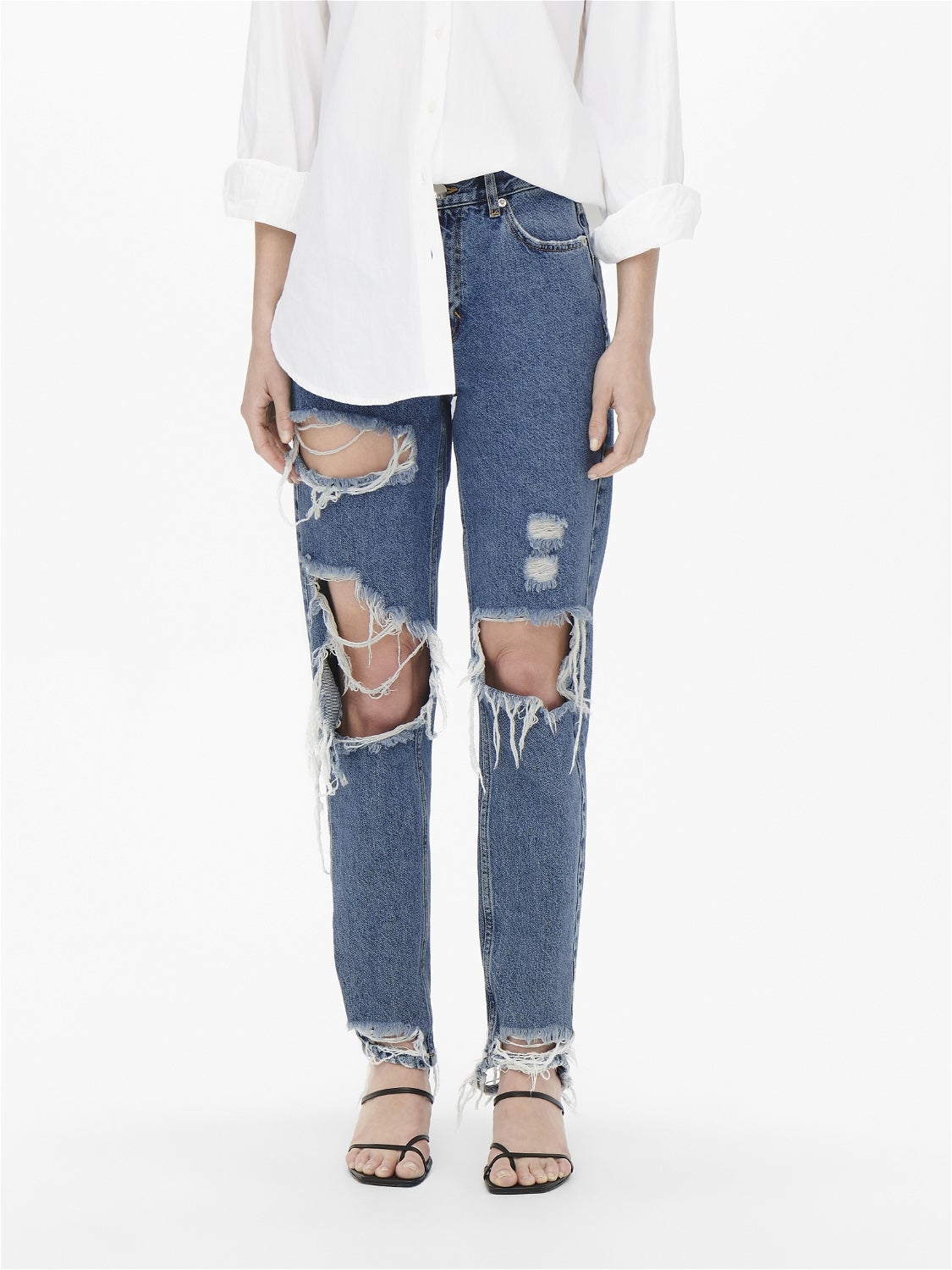 Ripped mom deals fit jeans