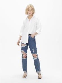ONLY Hohe Taille Jeans -Medium Blue Denim - 15263625